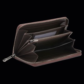 Porsche Design Große Brieftasche Reißverschluss Leder Dunkelbraun Business Wallet 15 4056487001081
