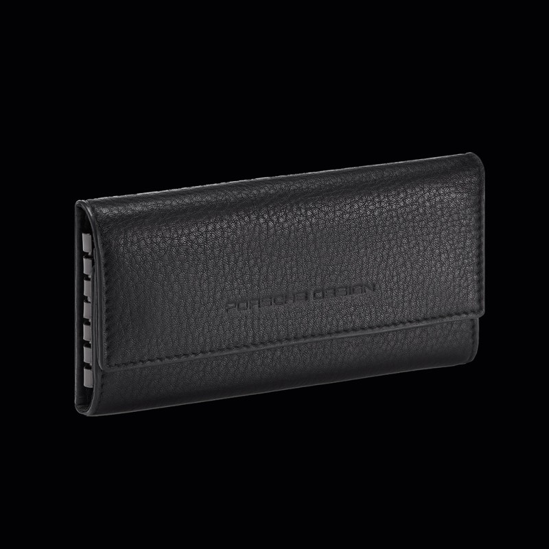 Schlüsseletui Porsche Design Faltbar Leder Schwarz Business Key Case L 4056487001135