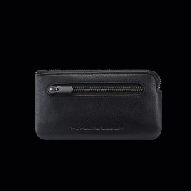 Key holder Porsche Design with a zipper Leather Black Business Key Case M 4056487001111
