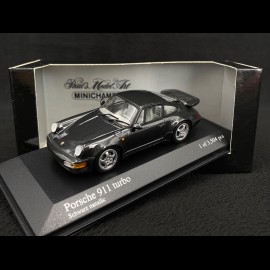 Porsche 911 type 965 Turbo 1990 black metallic 1/43 Minichamps 430069109