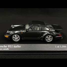 Porsche 911 type 965 Turbo 1990 black metallic 1/43 Minichamps 430069109