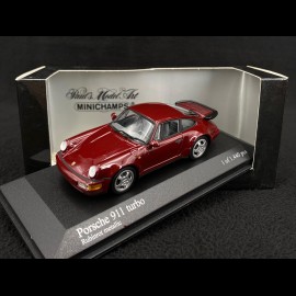 Porsche 911 type 964 Turbo 1990 ruby red 1/43 Minichamps 430069106