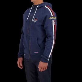 Sweatshirt Steve McQueen Le Mans Racing 20 Hoodie mit Reißverschluss Dunkelblau - Herren SQ221SSM09-120