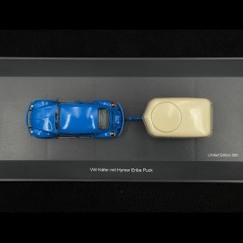 Volkswagen VW Beetle 1600i with Eriba Puck trailer 1970 Blue / Cream White 1/43 Schuco 450268300