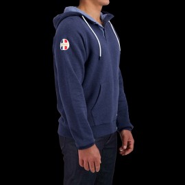 Sweatshirt Steve McQueen Le Mans Hoodie mit Kapuze Buttoned Dunkelblau - Herren SQ221SSM01-120