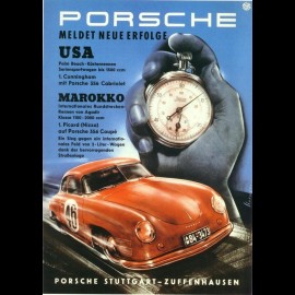 Postcard Porsche 356 chrono original poster of Erich Strenger