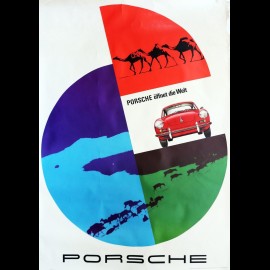 Postcard Porsche 911 öffnet die Welt