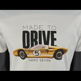 Ford T-shirt GT40 n° 5 Mk One Weiß Hero Seven - Herren