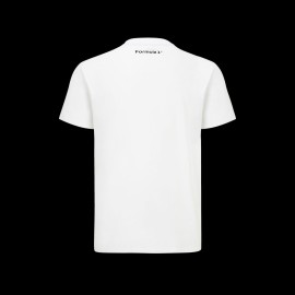 T-Shirt Formula 1 F1 Checkered Flag White 701202290-001 - unisex