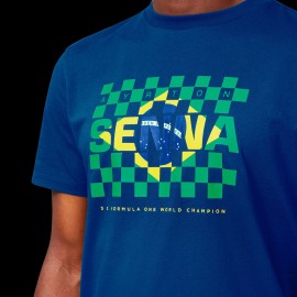 T-shirt Ayrton Senna Weltmeister F1 Marineblau 701218113-001 - herren