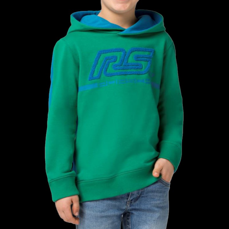 Porsche Jacket Carrera RS 2.7 Collection Softshell hoodie Green / Blue WAP961PRS2 - kids