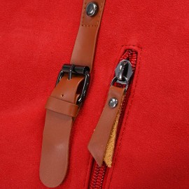 Maserati Classiche Reisetasche Boston bag Leinentasche Rot / Schwarz / Weiß MC701-600
