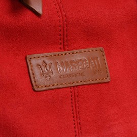Maserati Classiche Reisetasche Boston bag Leinentasche Rot / Schwarz / Weiß MC701-600