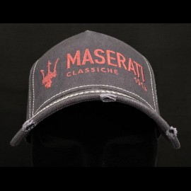 Maserati Classiche Cap Baseball Trashiger abgenutzter Effekt Anthrazitgrau MA119U601GR99