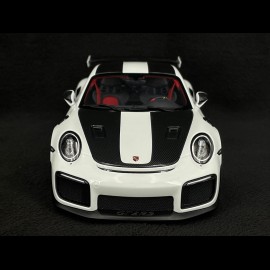 Porsche 911 GT2 RS Type 991 Weissach Package 2017 White / Black Stripes 1/18 Autoart 78171