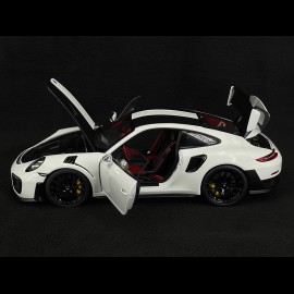 Porsche 911 GT2 RS Type 991 Weissach Package 2017 White / Black Stripes 1/18 Autoart 78171