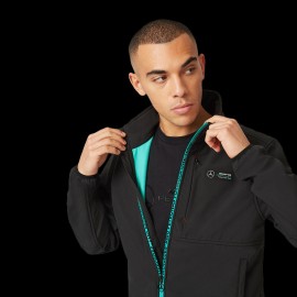 Mercedes-AMG Petronas F1 Softshell-Jacke Schwarz / Grün - Herren