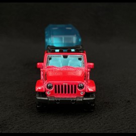 Jeep Wrangler mit Pferdeanhänger Rosa 1/64 Majorette