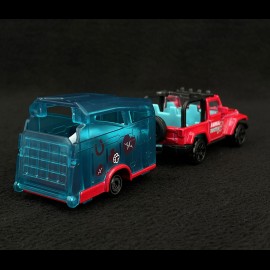 Jeep Wrangler mit Pferdeanhänger Rosa 1/64 Majorette