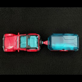 Jeep Wrangler mit Pferdeanhänger Rosa 1/64 Majorette