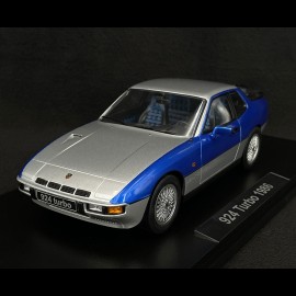 Porsche 924 Turbo Coupe 1986 Silver / Blue 1/18 KK-Scale KKDC180903