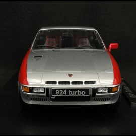 Porsche 924 Turbo Coupe 1986 Silber / Indischrot 1/18 KK-Scale KKDC180902