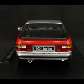 Porsche 924 Turbo Coupe 1986 Silber / Indischrot 1/18 KK-Scale KKDC180902