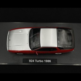 Porsche 924 Turbo Coupe 1986 Silver / Guards Red 1/18 KK-Scale KKDC180902