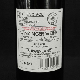 Bottle of wine Porsche 930 Turbo Winzinger Weine Zweigelt 2019 Luftgekühlt N°1 Red