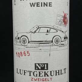 Bottle of wine Porsche 930 Turbo Winzinger Weine Zweigelt 2019 Luftgekühlt N°1 Red