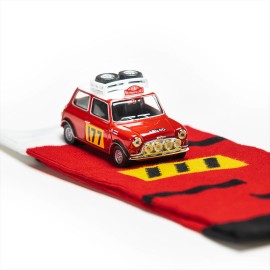 Mini Cooper S Sieger Monte Carlo 1967 Socken Rot - Unisex - Größe 41/46
