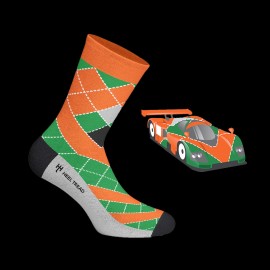 Mazda 787B Winner Le Mans 1991 socks Orange / Green - unisex - Size 41/46