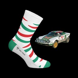 Lancia Stratos Alitalia Socken Rot / Grün / Weiß - Unisex - Größe 41/46