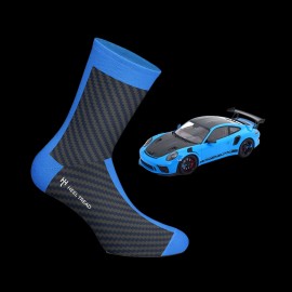 Porsche 911 GT3 RS Sharkblau socks Carbon / Blue - unisex - Size 41/46
