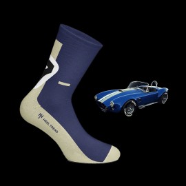 AC Cobra 427 Socken Blau / Kremeweiß - Unisex - Größe 41/46