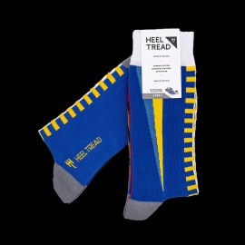 BAR PR01 F1 1999 Socken Blau / Gelb - Weiß / Rot - Unisex - Größe 41/46