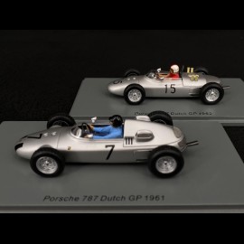 Duo Porsche 787 n° 7 & n° 15 GP Netherlands 1961 - 1962 1/43 Spark