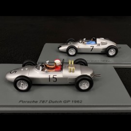 Duo Porsche 787 n° 7 & n° 15 GP Netherlands 1961 - 1962 1/43 Spark