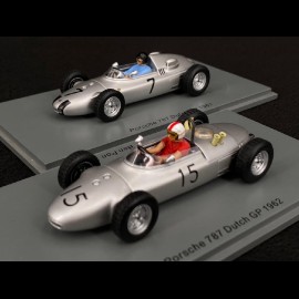 Duo Porsche 787 n° 7 & n° 15 GP Netherlands 1961 - 1962 1/43 Spark