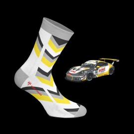 Porsche 911 GT3 R Winner 24h Spa 2020 ROWE socks Yellow / White / Black - unisex - Size 41/46