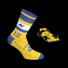 Lotus 99T Camel F1 Socken Gelb / Weiß / Blau - Unisex - Größe 41/46