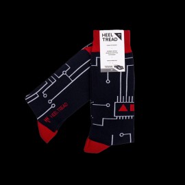 Sauber Mercedes C9 AEG 24h Le Mans 1988 Socken Blau / Weiß / Rot - Unisex - Größe 41/46