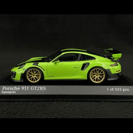 Porsche 911 GT2 RS Type 991 Weissach Package 2018 Signalgrün / Schwarze Streifen 1/43 Minichamps 413067283