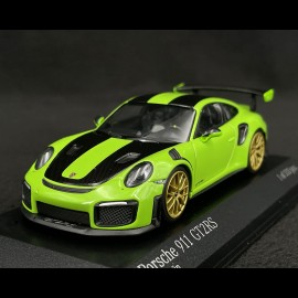 Porsche 911 GT2 RS Type 991 Weissach Package 2018 Signalgrün / Schwarze Streifen 1/43 Minichamps 413067283