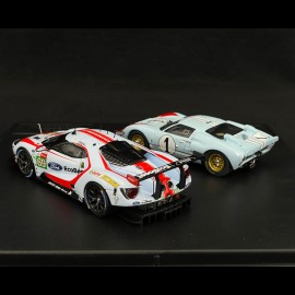 Duo Ford GT40 n° 1 & Ford GT n° 69 24h Le Mans 1966 - 2019 1/43 Ixo Models SP-FGT-43001-SET2