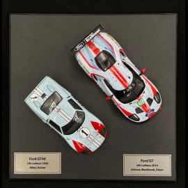 Duo Ford GT40 n° 1 & Ford GT n° 69 24h Le Mans 1966 - 2019 1/43 Ixo Models SP-FGT-43001-SET2