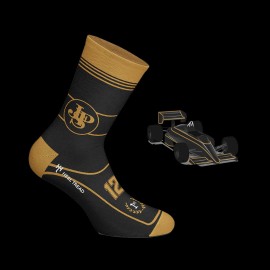 Lotus 97T JPS Socken Schwarz / Gold - Unisex - Größe 41/46