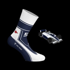 Brabham BT49 F1 Socken Blau / Weiß - Unisex - Größe 41/46