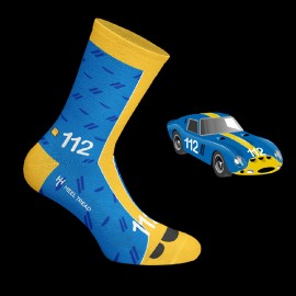 Ferrari 250 GTO Targa Florio Inspiration socks Yellow / Blue / Navy - unisex - Size 41/46
