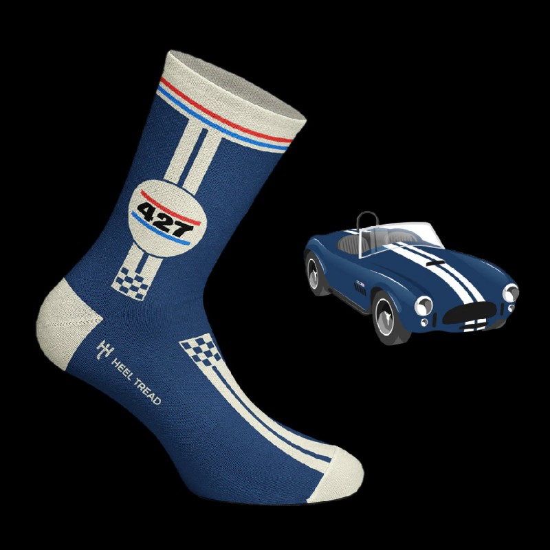 AC Cobra Shelby 427 socks Blue / White / Red - unisex - Size 41/46